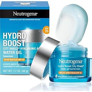 [SnS, AC] $11.98* | 1.7-Oz Neutrogena Hydro Boost City Shield Water Gel Face Moisturizer w/ SPF 25 at Amazon